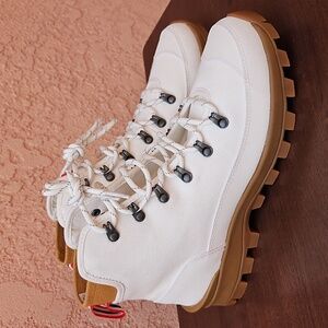 Hunter Desert Canvas Commando Lace Up Sneakers Boots 10
